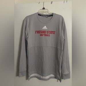 Adidas Gray Women's Fresno State Softball sweatshirt